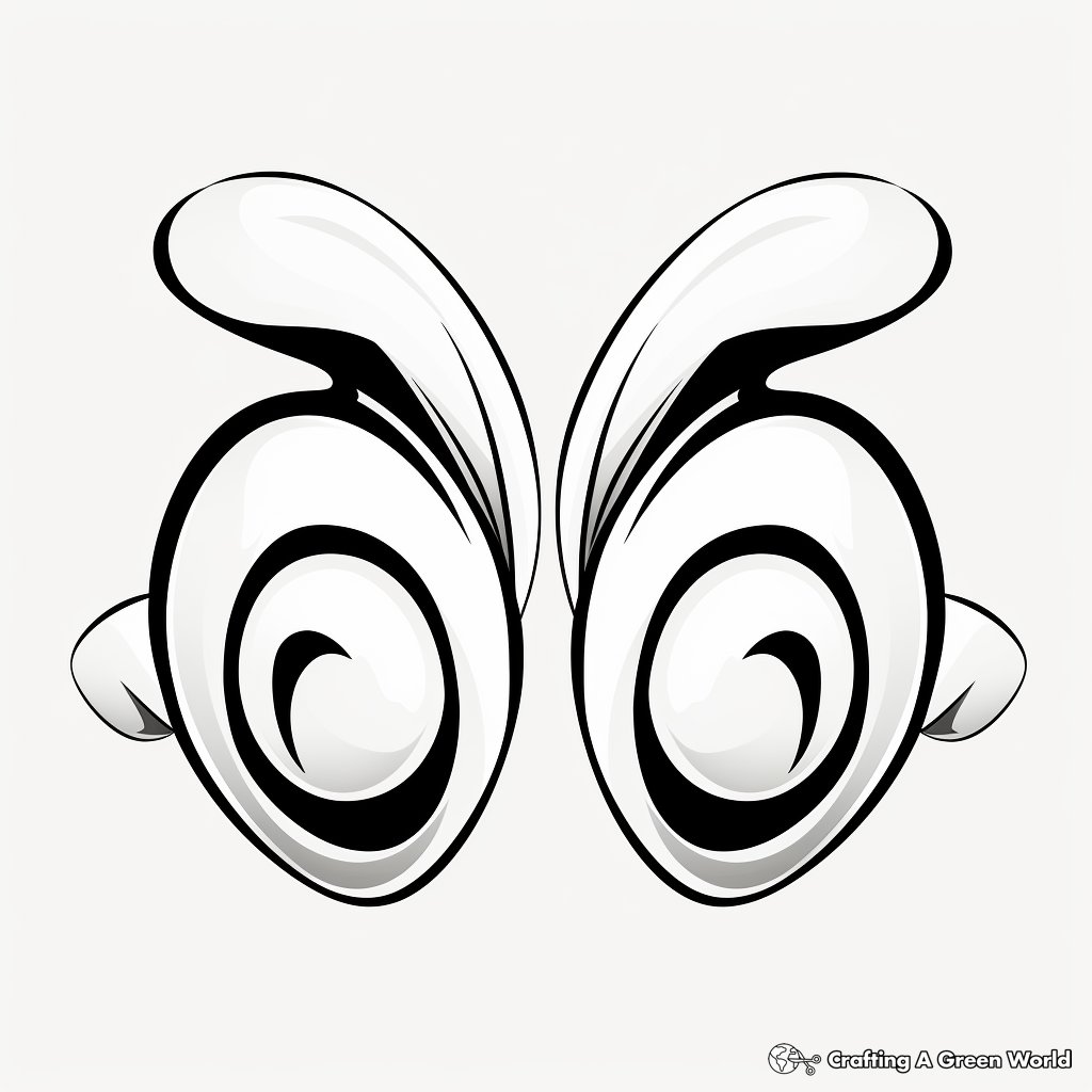 Kid-Friendly Cartoon Ear Coloring Pages 2