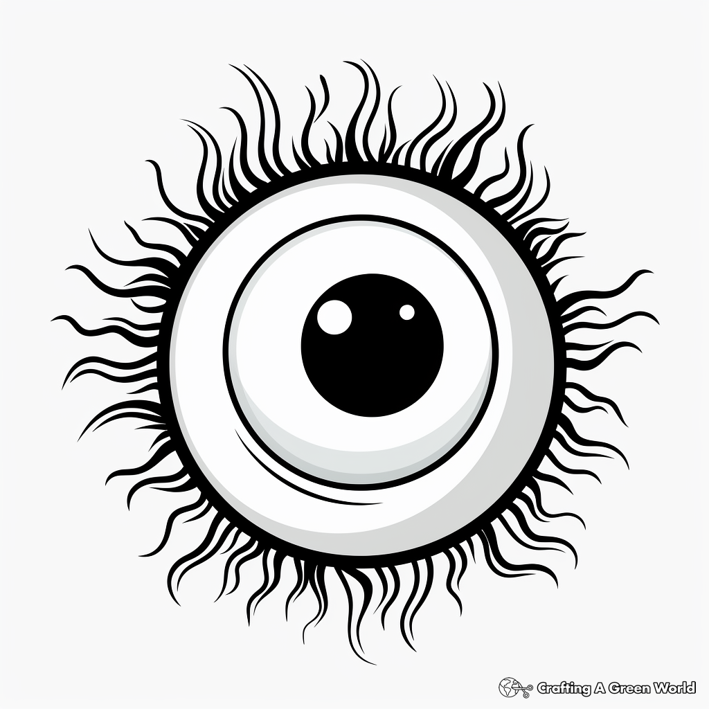 Kid-Friendly Cartoon Eye Coloring Pages 1