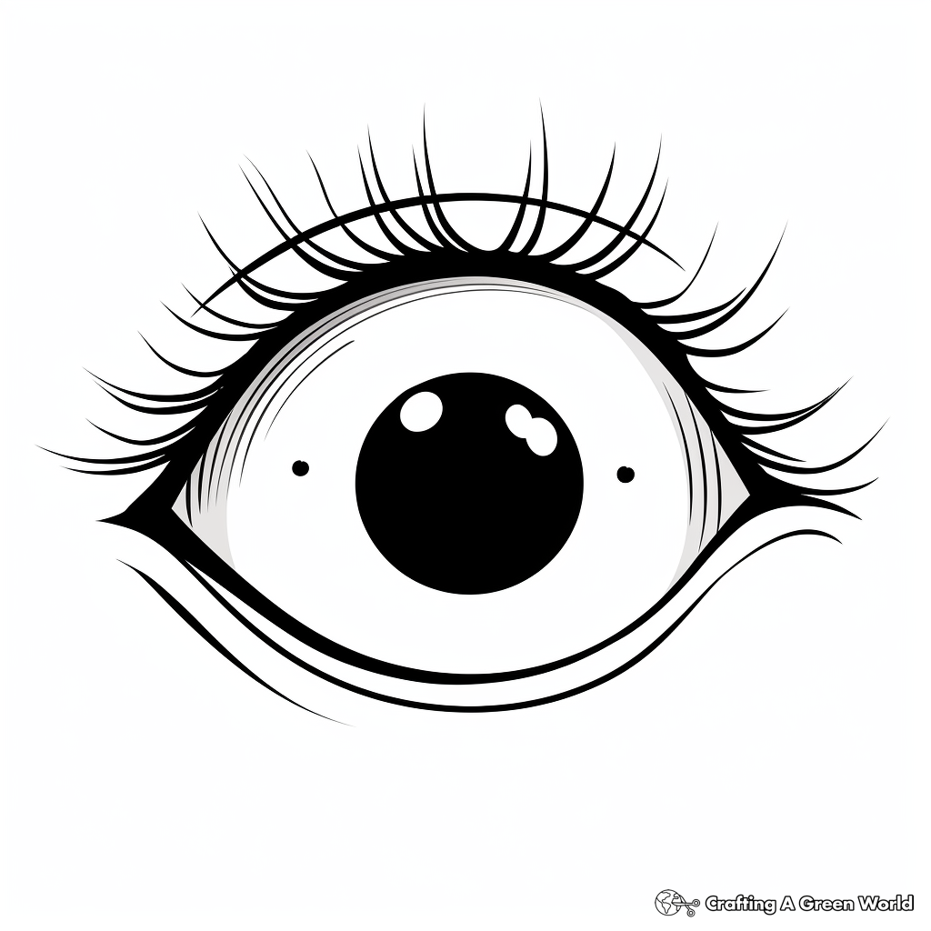 Kid-Friendly Cartoon Eye Coloring Pages 2