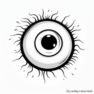 Kid-Friendly Cartoon Eye Coloring Pages 3