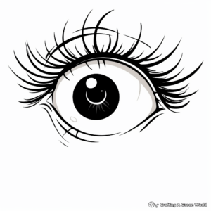 Kid-Friendly Cartoon Eye Coloring Pages 4