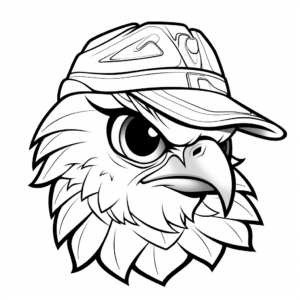 Kid-Friendly Cartoon Golden Eagle Coloring Pages 4
