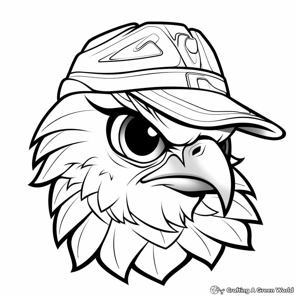Kid-Friendly Cartoon Golden Eagle Coloring Pages 4