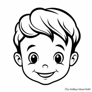Kid-Friendly Cartoon Head Coloring Pages 2