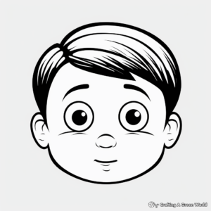 Kid-Friendly Cartoon Head Coloring Pages 3