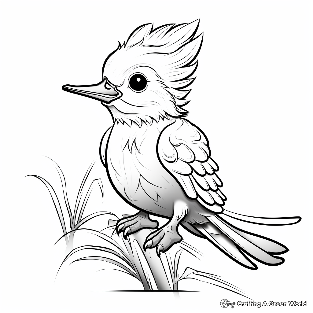 Kid-Friendly Cartoon Kingfisher Coloring Pages 1