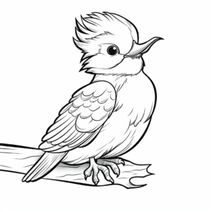 Kid-Friendly Cartoon Kingfisher Coloring Pages 4