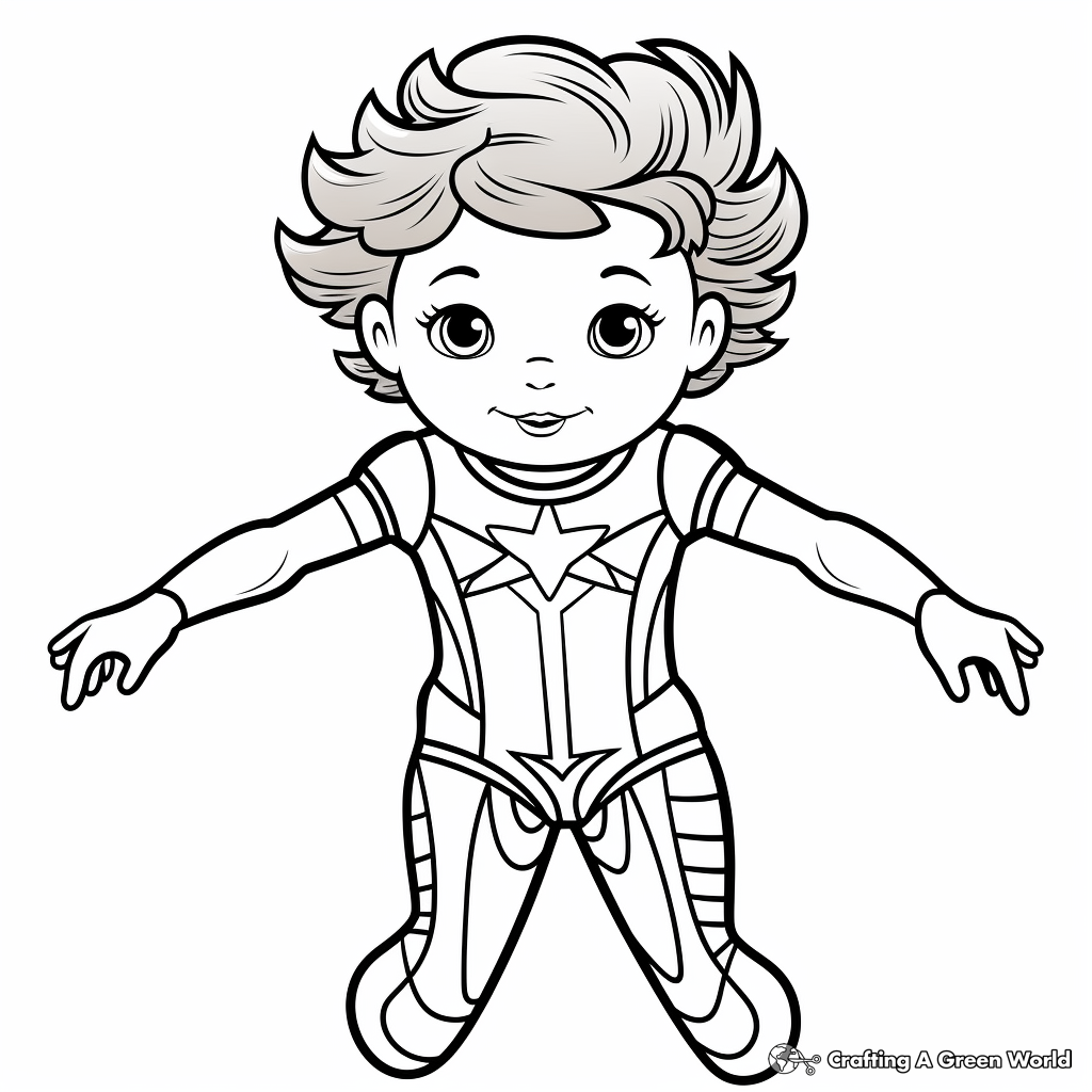 Kid-Friendly Cartoon Leotard Coloring Pages 1