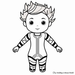 Kid-Friendly Cartoon Leotard Coloring Pages 2