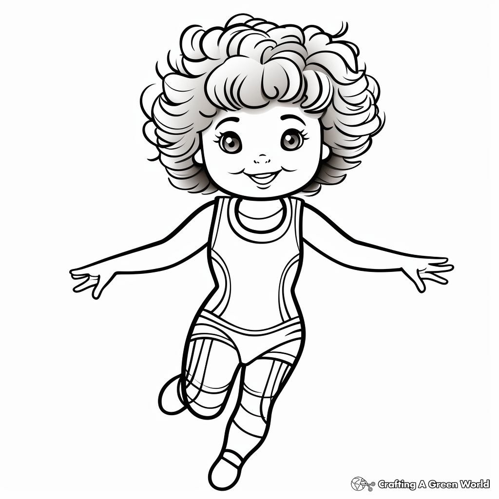 Kid-Friendly Cartoon Leotard Coloring Pages 3