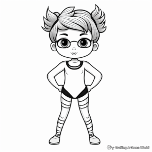 Kid-Friendly Cartoon Leotard Coloring Pages 4