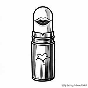 Kid-Friendly Cartoon Lipstick Coloring Pages 4