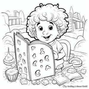 Kid-Friendly Cartoon Mac and Cheese Coloring Pages 2