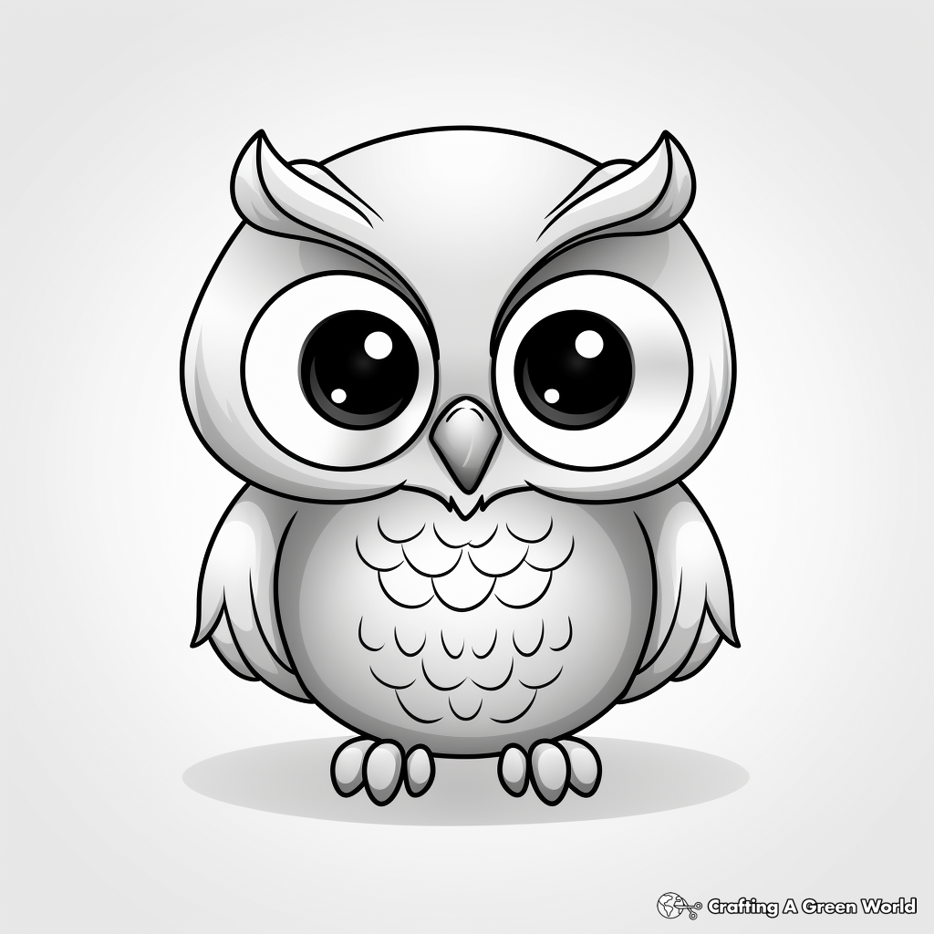 Kid-Friendly Cartoon Owl Coloring Pages 1