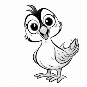 Kid-Friendly Cartoon Quail Coloring Pages 2