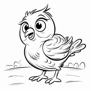 Kid-Friendly Cartoon Robin Coloring Pages 3
