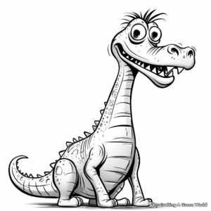 Kid-Friendly Cartoon Sauroposeidon Coloring Pages 3