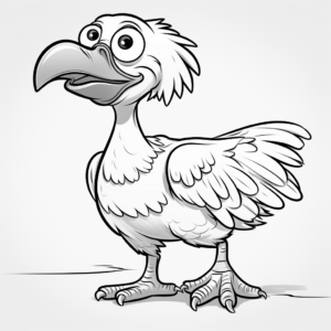 Kid-friendly Cartoon Vulture Coloring Pages 4