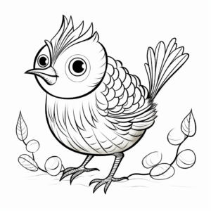 Kid-Friendly Cartoon Wren Coloring Pages 4