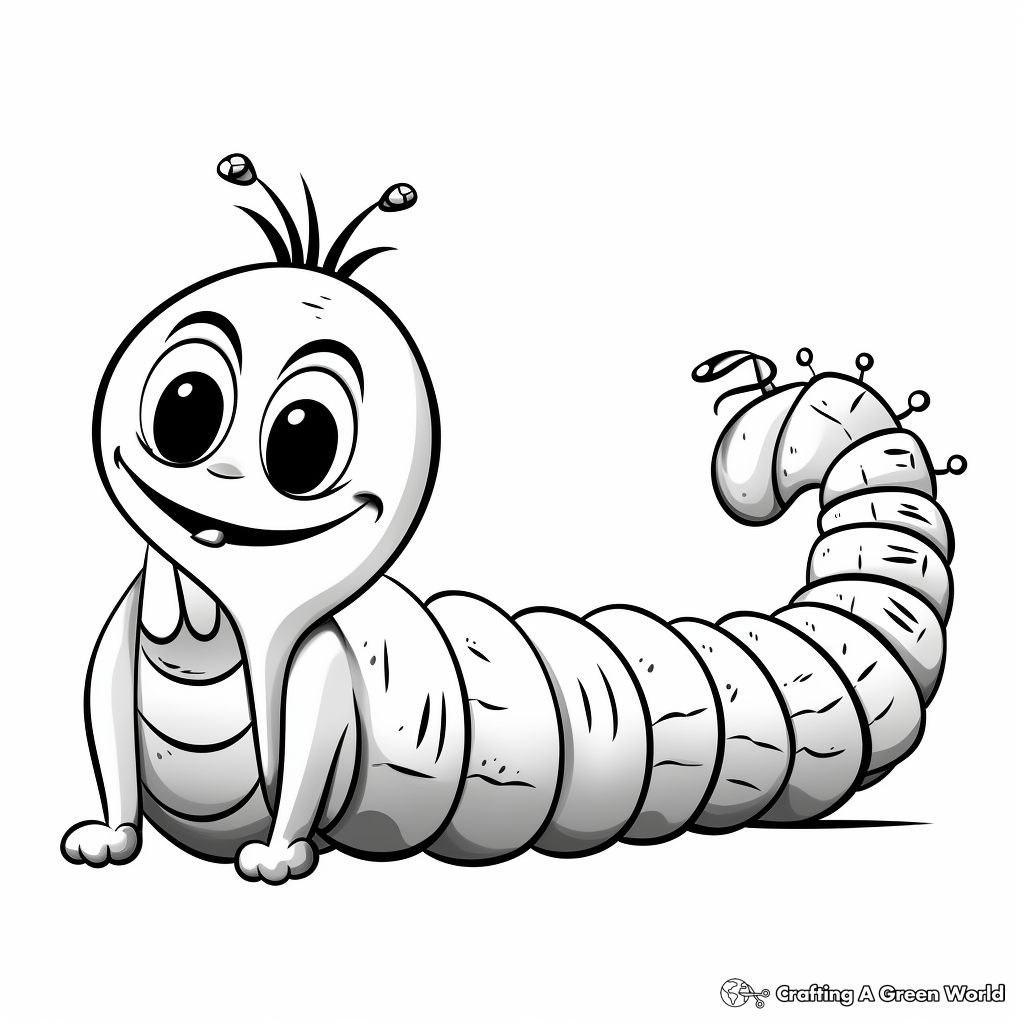 Kid-Friendly Caterpillar to Butterfly Lifecycle Coloring Pages 2