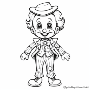 Kid-Friendly Clown Suit Coloring Pages 3