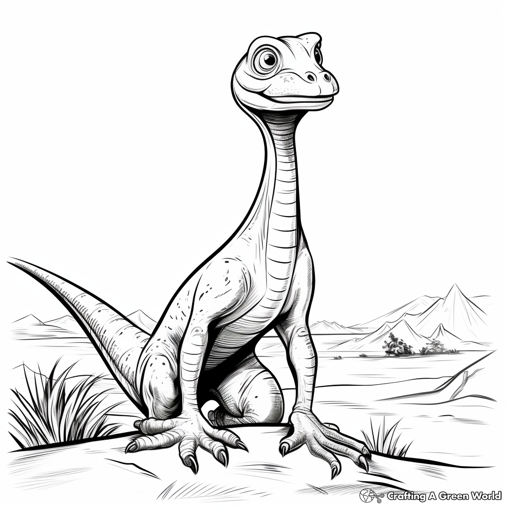 Kid-Friendly Compysognathus Coloring Pages 1
