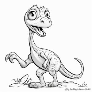 Kid-Friendly Compysognathus Coloring Pages 3