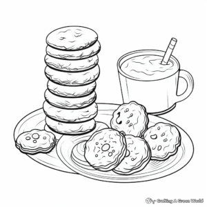 Kid-Friendly Cookie and Biscuit Coloring Pages 1