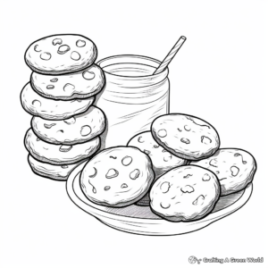 Kid-Friendly Cookie and Biscuit Coloring Pages 2