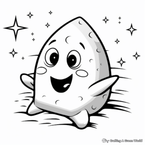 Kid-Friendly Cute Cartoon Comet Coloring Pages 1