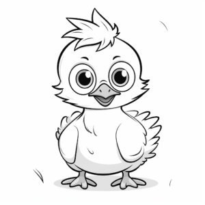 Kid-Friendly Cute Chicken Coloring Pages 2