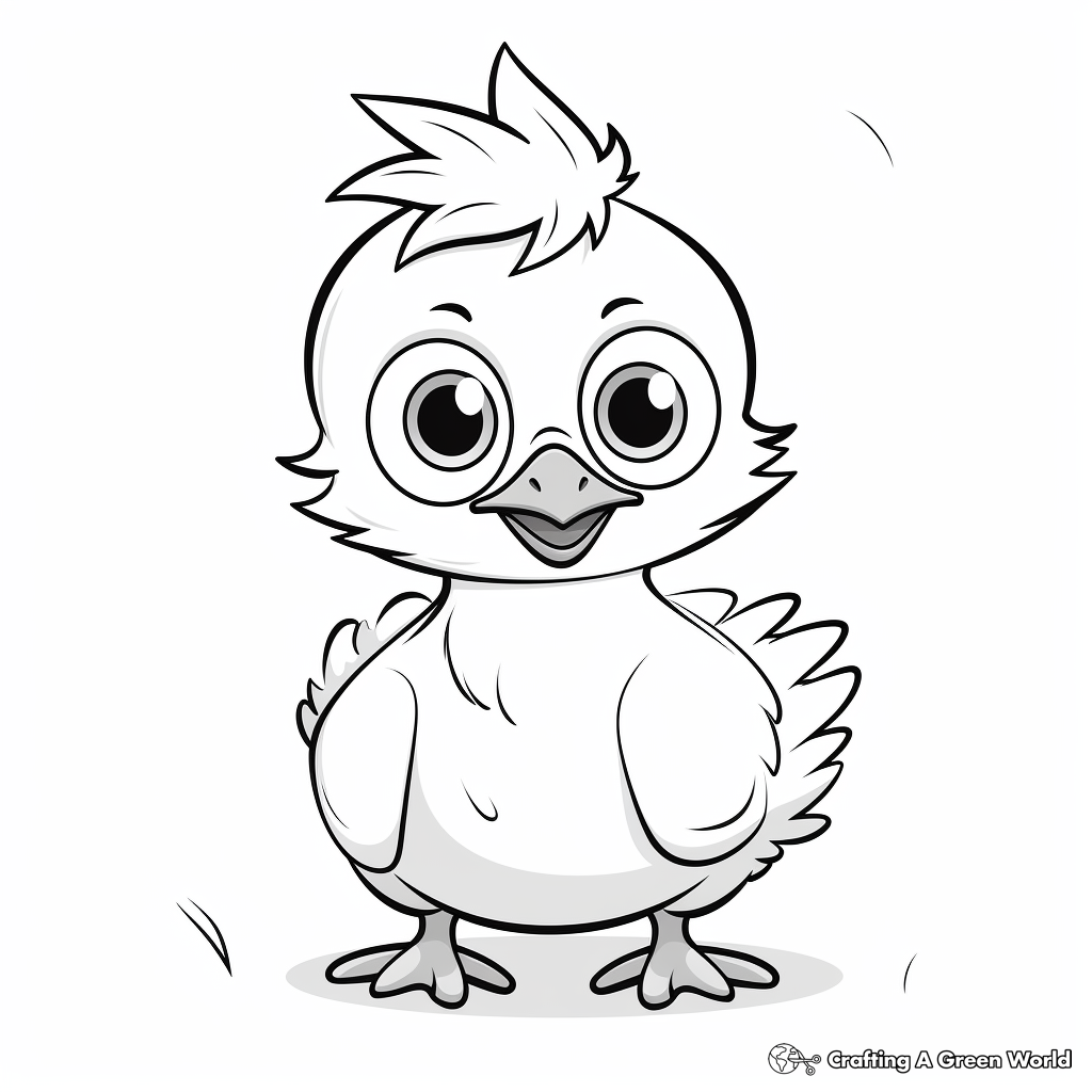 Kid-Friendly Cute Chicken Coloring Pages 2