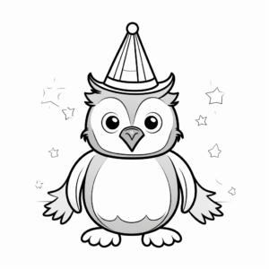 Kid-friendly Cute Circus Penguin Coloring Pages 4