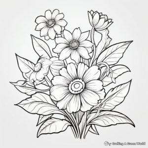 Kid-Friendly Daisy Coloring Pages for Children 1