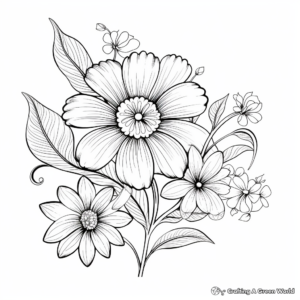 Kid-Friendly Daisy Coloring Pages for Children 4
