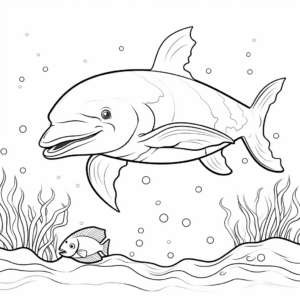 Kid-Friendly Dolphin Coloring Pages 2