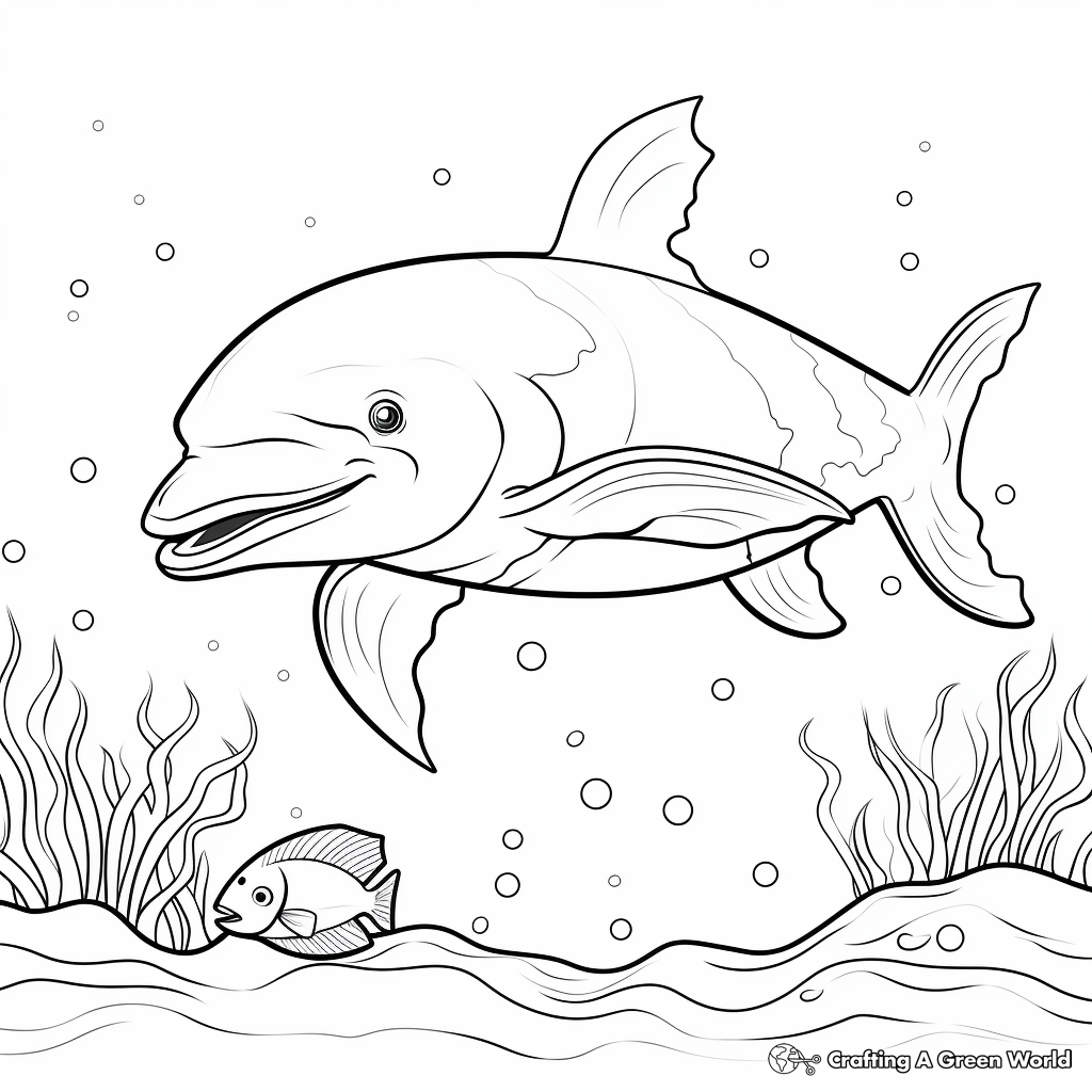 Kid-Friendly Dolphin Coloring Pages 2