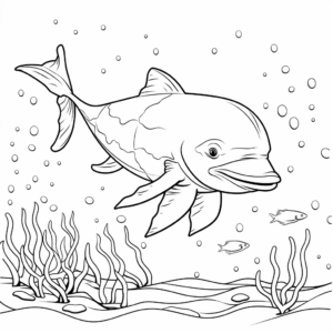 Kid-Friendly Dolphin Coloring Pages 4