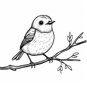Kid-Friendly Happy Mockingbird Coloring Pages 1