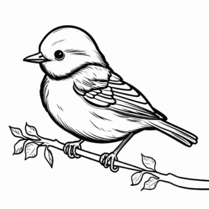 Kid-Friendly Happy Mockingbird Coloring Pages 3