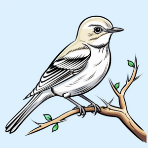 Kid-Friendly Happy Mockingbird Coloring Pages 4