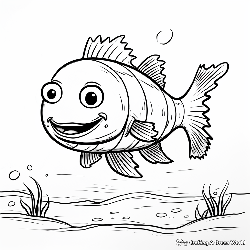 Kid-Friendly Miniature Catfish Coloring Pages 1