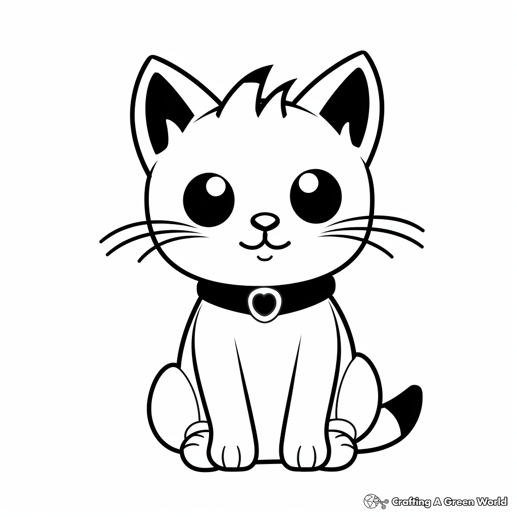 Kid-friendly Peppa Pig's Cat Candy Coloring Pages 4