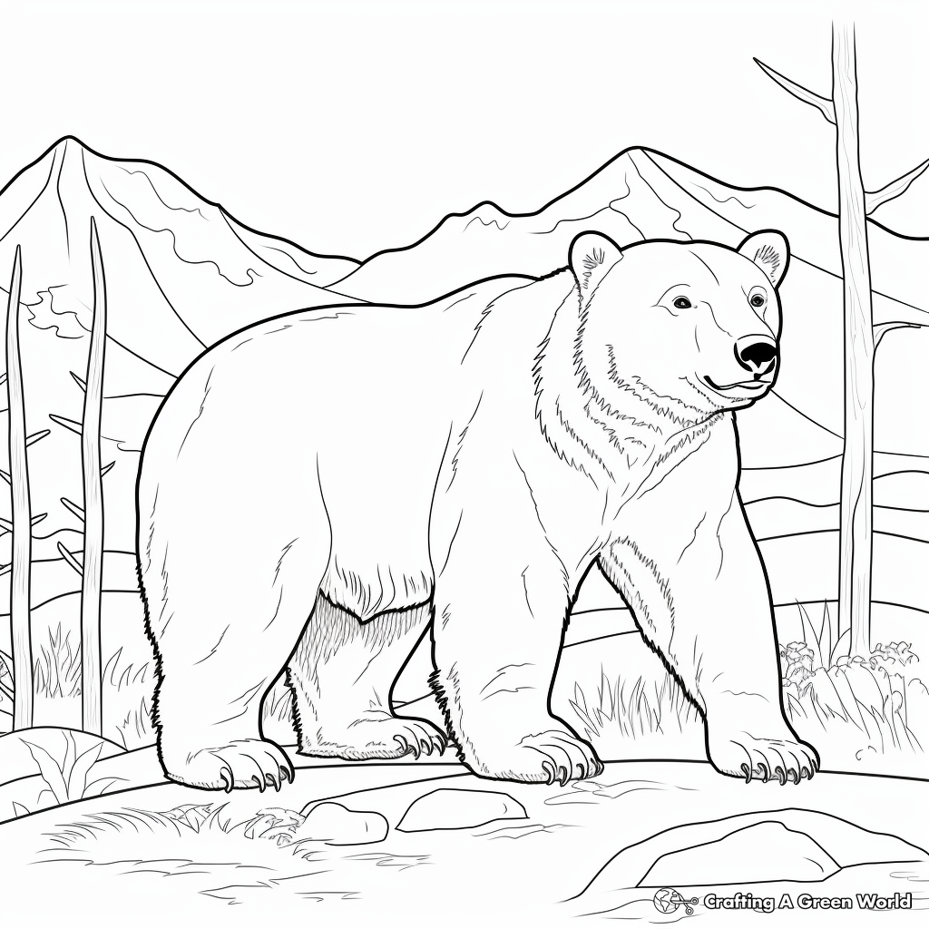 Kid-Friendly Printable Polar Bear Adaptations Coloring Pages 3