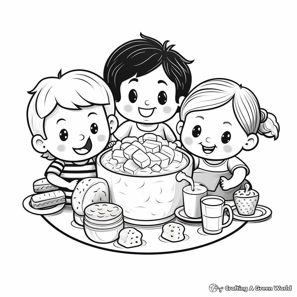 Kid-Friendly Salt, Fat and Sugar Group Coloring Pages 1