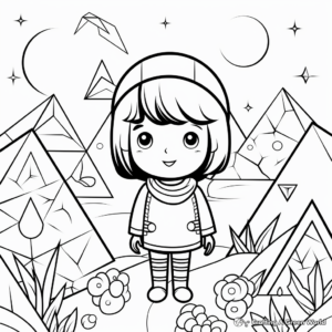 Kid-Friendly Simple Geometric Coloring Pages 2