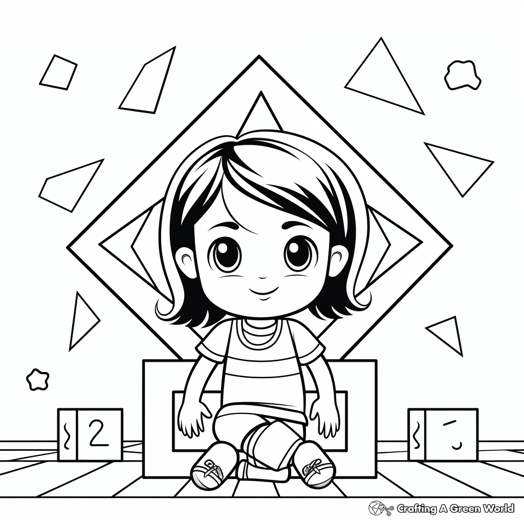 Kid-Friendly Simple Geometric Coloring Pages 3