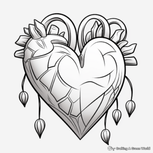 Kid-Friendly Simple Heart Coloring Pages 1