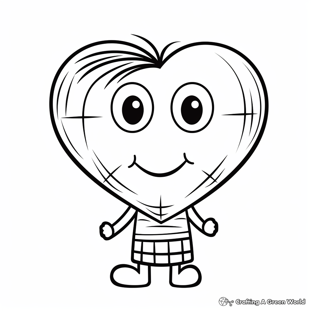 Kid-Friendly Simple Heart Coloring Pages 3