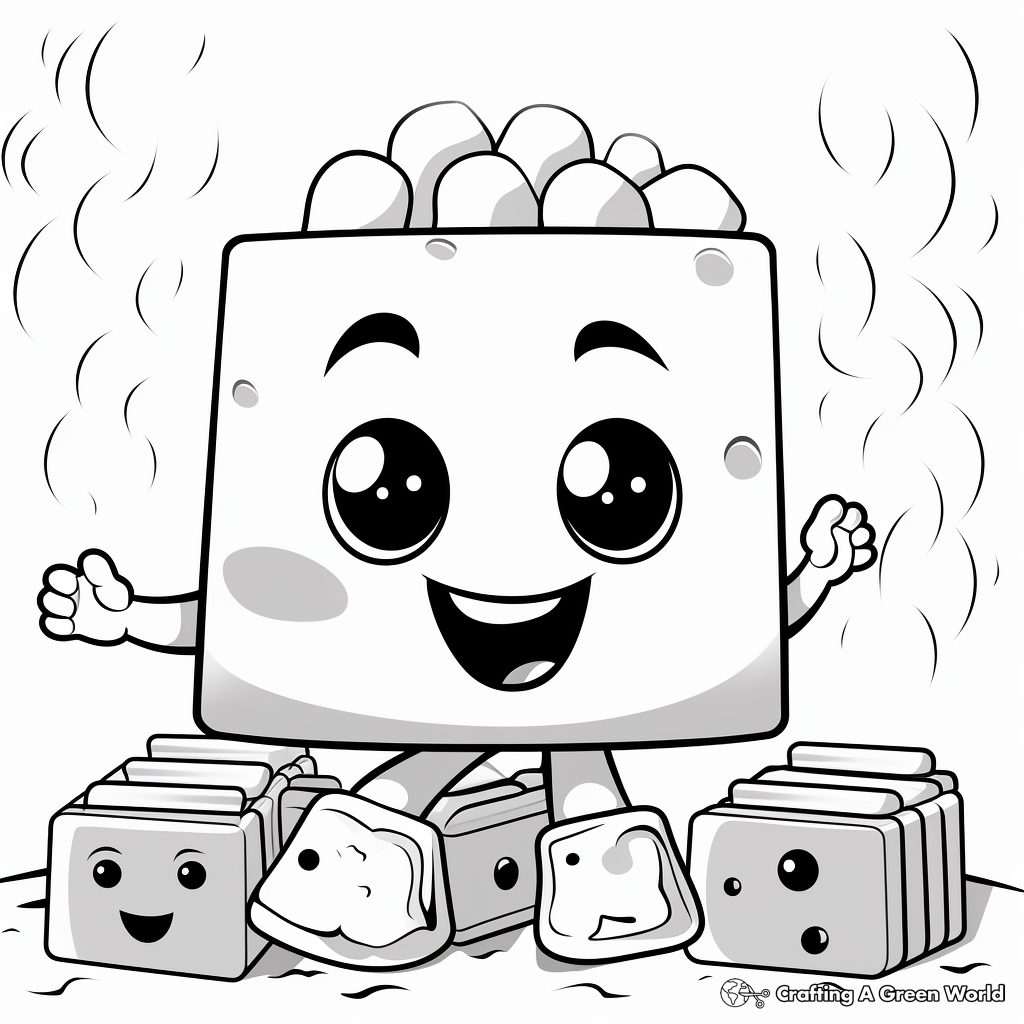Kid-Friendly S'mores Coloring Pages 2